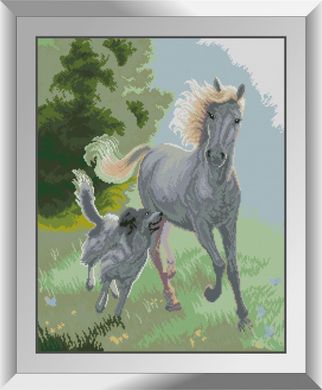 Кінь та собака. Набір алмазний живопис. Dream Art (31260D) - Вишивка хрестиком і бісером - Овечка Рукодільниця