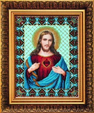 Пресвятое Сердце Иисуса. Премиум коллекция икона. Чаривна мить (Б-1231) - Вышивка крестиком и бисером - Овца Рукодельница