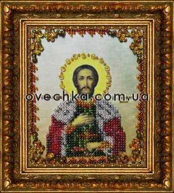 Святой великий князь Александр. Икона для вышивания бисером. Картины бисером (Р-040кб) - Вышивка крестиком и бисером - Овца Рукодельница