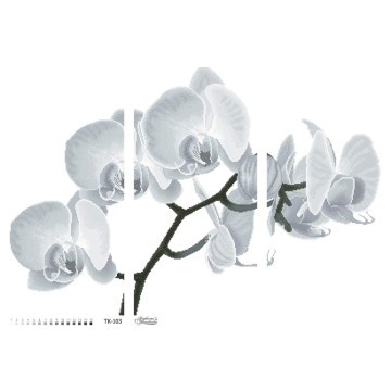 Набор для вышивания бисером Барвиста Вышиванка Монохромная серая орхидея (триптих) 86х58 ТК103ан8658k - Вышивка крестиком и бисером - Овца Рукодельница