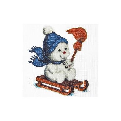 Снеговик на санках. Набор для вышивания бисером. ВДВ (Украина) (Б-78) - Вышивка крестиком и бисером - Овца Рукодельница
