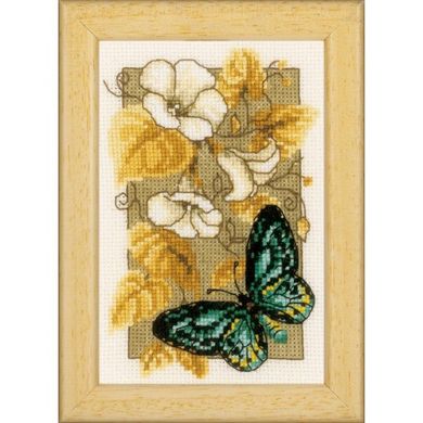 Метелик в квітах Набір для вишивання хрестиком Vervaco PN-0144802 - Вышивка крестиком и бисером - Овца Рукодельница