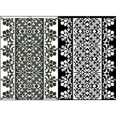 Канва с нанесенным рисунком для вышивки бисером и нитками на водорастворимом клеевом флизелине ФЛ203гн2030