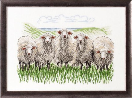Вівці. Набір для вишивання. Permin (70-7433) - Вишивка хрестиком і бісером - Овечка Рукодільниця