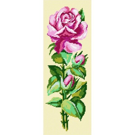 Рожева троянда Набір для вишивання на канві з малюнком Quick Tapestry TS-12 - Вишивка хрестиком і бісером - Овечка Рукодільниця