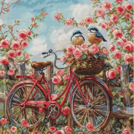 Велосипед з трояндами Набір для вишивання хрестиком Luca-S BU5061 - Вишивка хрестиком і бісером - Овечка Рукодільниця