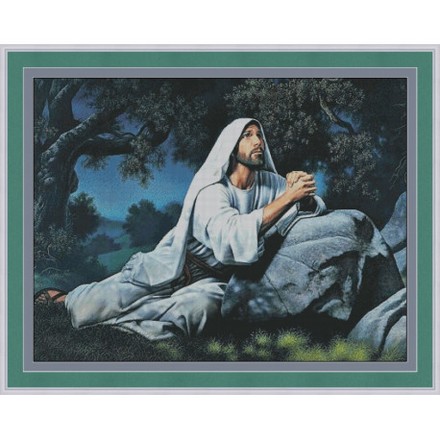 Иисус в молитвах Электронная схема для вышивания крестиком Р-0002ИХ