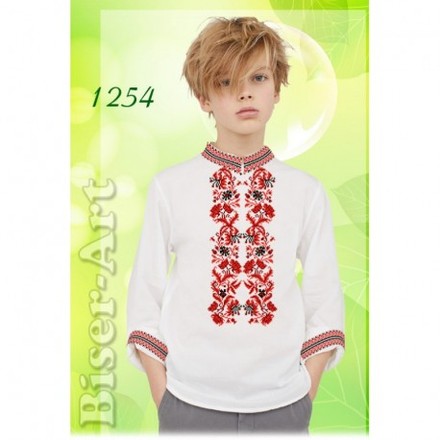 Рубашка для хлопчиків (габардин) Заготовка для вишивання бісером або нитками Biser-Art 1254ба-г - Вышивка крестиком и бисером - Овца Рукодельница