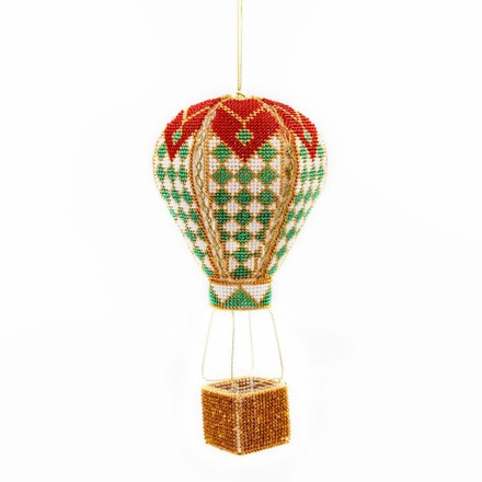 Воздушный шар Набор для вышивания бисером объемной новогодней игрушки Golden Key N-057 - Вишивка хрестиком і бісером - Овечка Рукодільниця
