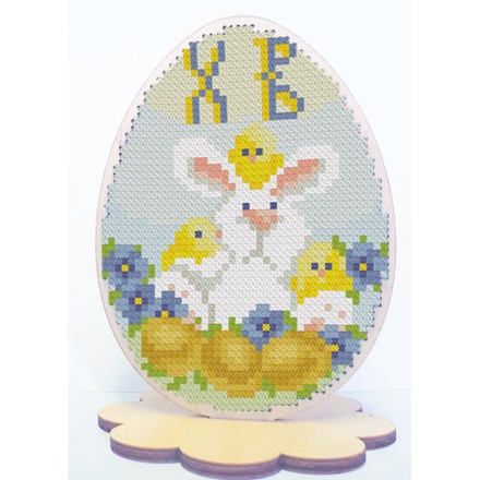 Яйцо на подставке Перфорированная заготовка для вышивания бисером Alisena 2166а - Вишивка хрестиком і бісером - Овечка Рукодільниця