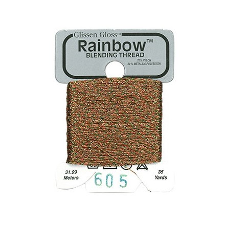 Rainbow Blending Thread 605 Brick Металлизированное мулине Glissen Gloss RBT605 - Вишивка хрестиком і бісером - Овечка Рукодільниця