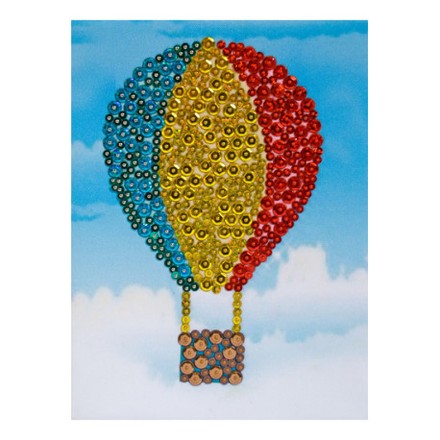 Воздушный шар Набор для детского творчества с пайетками и пинсами ВДВ ПІН-011 - Вышивка крестиком и бисером - Овца Рукодельница