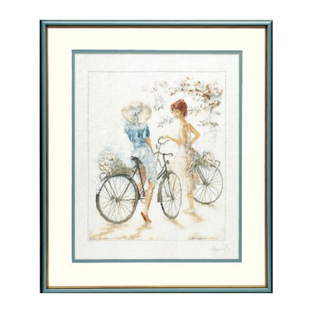 Набор для вышивания Lanarte L33788 PN-0007949 Girls on Bicycle - Вышивка крестиком и бисером - Овца Рукодельница
