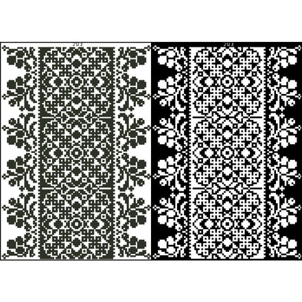 Канва с нанесенным рисунком для вышивки бисером и нитками на водорастворимом клеевом флизелине ФЛ203гн2030