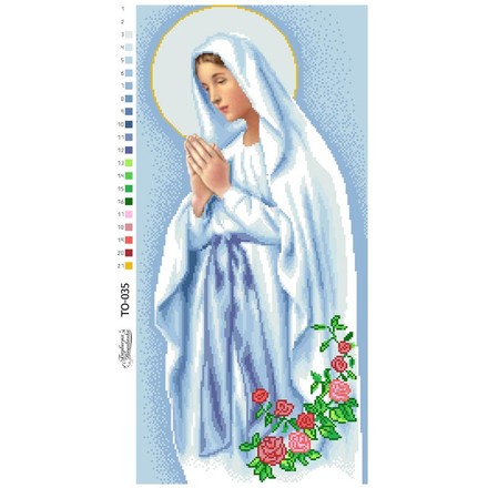 Схема картини Марія непорочного зачаття для вишивки бісером на тканині ТО035ан2859 - Вишивка хрестиком і бісером - Овечка Рукодільниця