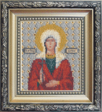 Икона святой мученицы Ларисы. Чаривна мить (Б-1081) - Вышивка крестиком и бисером - Овца Рукодельница