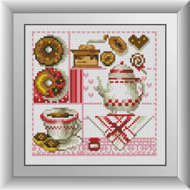 Кава та пончики. Dream Art (30422D) - Вишивка хрестиком і бісером - Овечка Рукодільниця