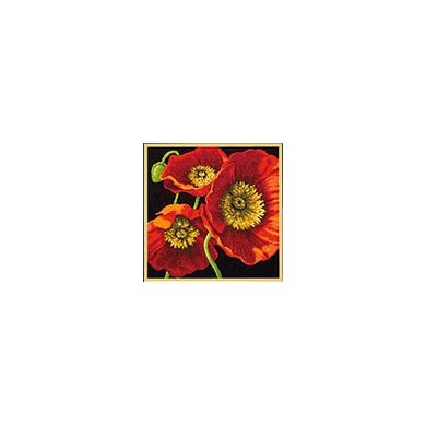 Набор для вышивания Dimensions 71-20073 Red Poppy Trio - Вышивка крестиком и бисером - Овца Рукодельница