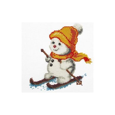 Снеговик на лыжах. Набор для вышивания бисером. ВДВ (Украина) (Б-79) - Вышивка крестиком и бисером - Овца Рукодельница