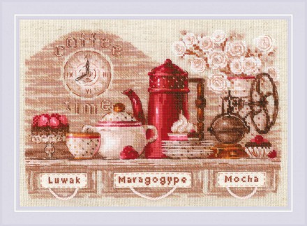 Coffeе Time. Набор для вышивания крестом. Риолис (1874) - Вышивка крестиком и бисером - Овца Рукодельница