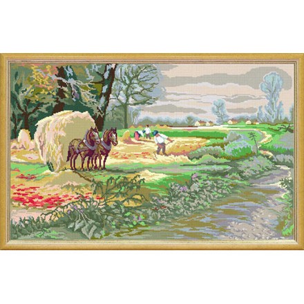 Сенокос Канва з нанесеним малюнком з муліне Чарівниця BS-24 - Вышивка крестиком и бисером - Овца Рукодельница