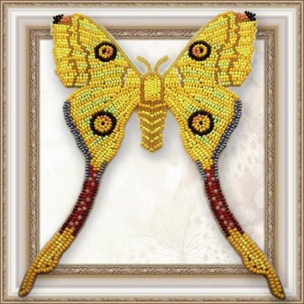 Набор для вышивки бисером бабочки на прозрачной основе Вдохновение Мадагаскарская комета BGP-041 - Вишивка хрестиком і бісером - Овечка Рукодільниця