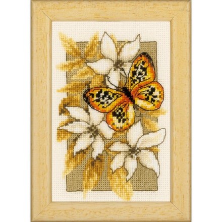Метелик в квітах Набір для вишивання хрестиком Vervaco PN-0144949 - Вишивка хрестиком і бісером - Овечка Рукодільниця