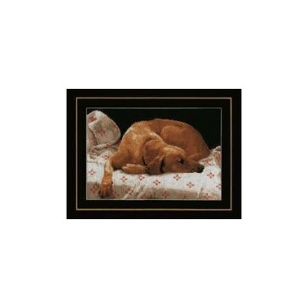 Набор для вышивания Lanarte Sleeping Dog Спящий пес PN-0164050 - Вишивка хрестиком і бісером - Овечка Рукодільниця