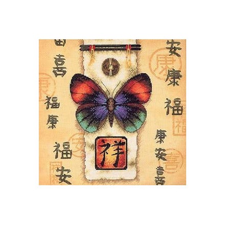 Набор для вышивания Dimensions 35034 Oriental Butterfly - Вишивка хрестиком і бісером - Овечка Рукодільниця