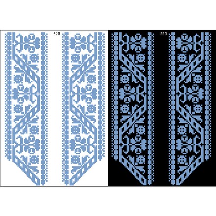 Канва с нанесенным рисунком для вышивки бисером и нитками на водорастворимом клеевом флизелине ФЛ228фн2030