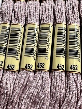 Муліне для вишивання AIRO №452 колір Shell Gray, Medium/Середній ракушково-сірий 8м