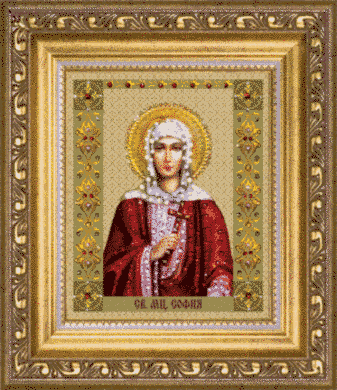 Набор картина стразами Икона святой мученицы Софии. Чаривна мить (КС-112) - Вышивка крестиком и бисером - Овца Рукодельница