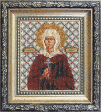 Икона святой мученицы Лидии. Чаривна мить (Б-1080) - Вышивка крестиком и бисером - Овца Рукодельница