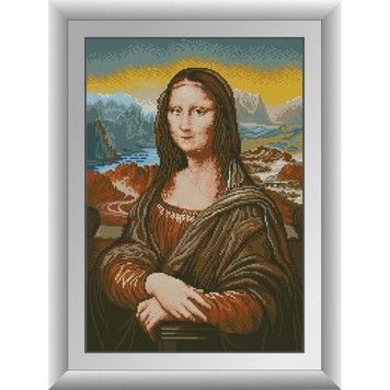 Набір для малювання каменями алмазний живопис Dream Art Мона Ліза (квадратні, повна) 30682D - Вишивка хрестиком і бісером - Овечка Рукодільниця