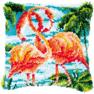 Фламинго Набор для вышивания подушки (техника ковер) Vervaco PN-0186006 - Вишивка хрестиком і бісером - Овечка Рукодільниця
