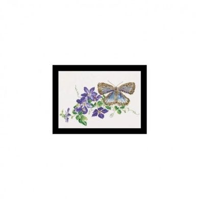 Butterfly-Clematis Aida Набір для вишивання хрестиком Thea Gouverneur gouverneur_438A - Вышивка крестиком и бисером - Овца Рукодельница