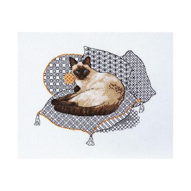 Кот на подушках. Набор для вышивания крестом. Алисена (7008а) - Вышивка крестиком и бисером - Овца Рукодельница