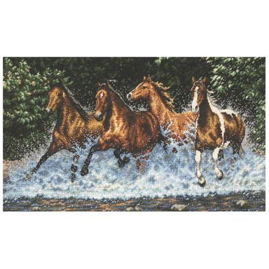 Набор для вышивки крестом Dimensions 35214 Galloping Horses - Вишивка хрестиком і бісером - Овечка Рукодільниця