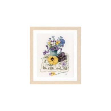 Набор для вышивания Lanarte Violets Фиалки PN-0170951 - Вышивка крестиком и бисером - Овца Рукодельница