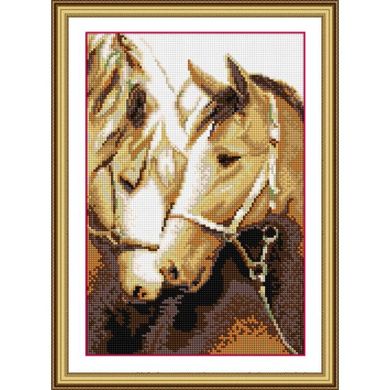Преданность (лошади). Dream Art (30107D) - Вышивка крестиком и бисером - Овца Рукодельница