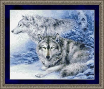 Soulmates - Grey Wolves Kustom Krafts (99807) - Вишивка хрестиком і бісером - Овечка Рукодільниця