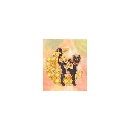 Місячне кошеня Набір для вишивання хрестиком Mill Hill MHAH72 - Вишивка хрестиком і бісером - Овечка Рукодільниця