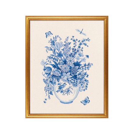 Голубые цветы Набор для вышивания крестом Eva Rosenstand 12-646 - Вышивка крестиком и бисером - Овца Рукодельница
