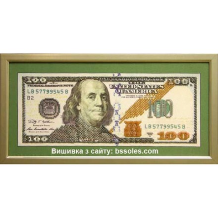 100 доларів Канва з нанесеним малюнком для вишивання бісером БС Солес 100-д-СХ - Вишивка хрестиком і бісером - Овечка Рукодільниця
