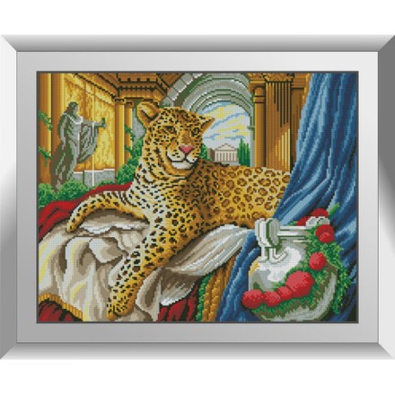 Королевский леопард. Dream Art. Набор алмазной мозаики (квадратные, полная) 31685 - Вишивка хрестиком і бісером - Овечка Рукодільниця