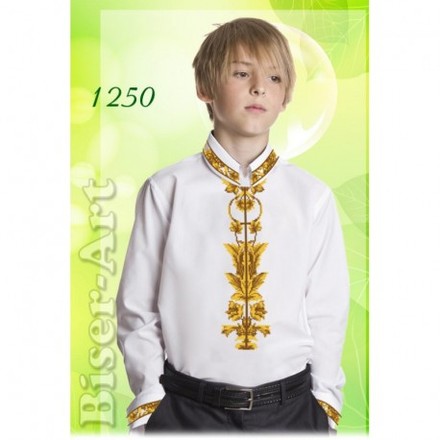 Рубашка для хлопчиків (габардин) Заготовка для вишивки бісером або нитками Biser-Art 1250ба-г - Вишивка хрестиком і бісером - Овечка Рукодільниця