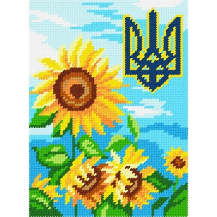 Соняшники Набір для вишивання по канві з малюнком Quick Tapestry TD-29 - Вишивка хрестиком і бісером - Овечка Рукодільниця
