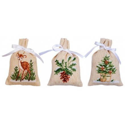 Зимова сумка (мішочки для саше) Набір для вишивання хрестиком Vervaco PN-0198583 - Вышивка крестиком и бисером - Овца Рукодельница