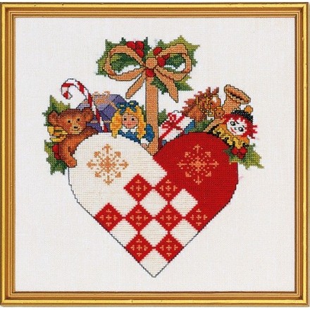 Серце з іграшками Набір для вишивання хрестиком Eva Rosenstand 12-868 - Вышивка крестиком и бисером - Овца Рукодельница