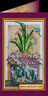 Квіти у подарунок-2. Вітальна листівка для вишивання бісером. Абріс Арт (AO-089) - Вишивка хрестиком і бісером - Овечка Рукодільниця